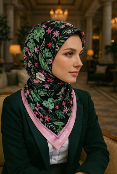 siyah-yesil-tonlu-yaprak-desenli-twill-ipek-esarp-giovanni-boulera-4105265-65-O