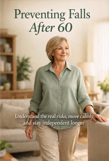 Preventing Falls After 60: a calm, practical guide to reduce fall risk, move safely, and stay indepe