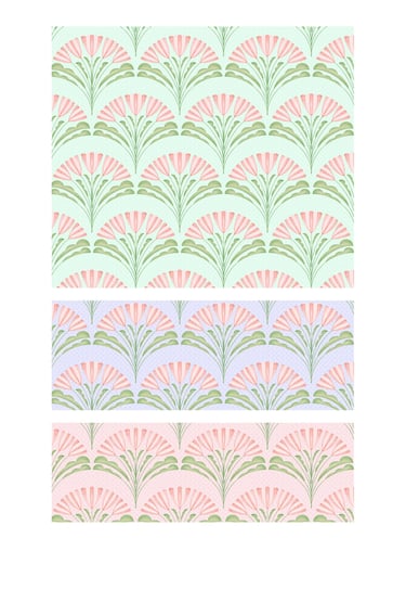 Romantic tulip seamless surface pattern designs for wallpaper, home decor and textile licensing.
