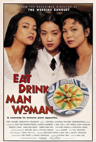 Poster for 'Eat Drink Man Woman' screening hosted by Auckland International Film Club.