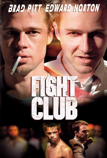 Poster for 'Fight Club' screening hosted by Auckland International Film Club.