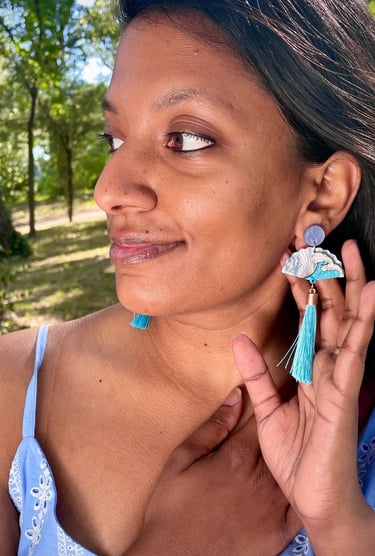 Créatrice Mel Aux Merveilles Boucles éventails