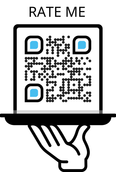 wiederverwendbarer qr-code - beispiel RATING Kampagne