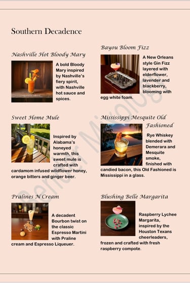 Bender Mixology Custom Cocktail Menus for St Louis Weddings