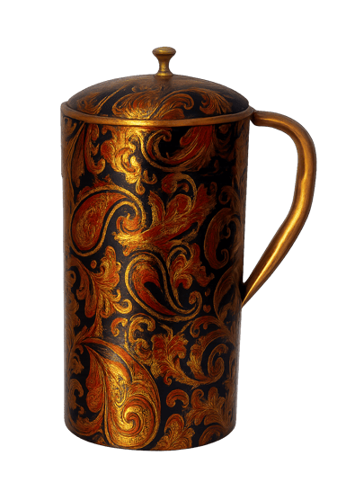 Meena Print Copper Jug – Traditional Indian Design