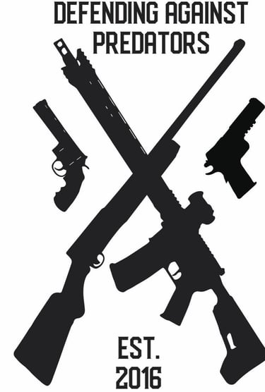 a poster of guns and guns with the words defending against the law of the law