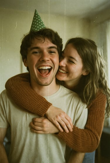 Un couple en fête pour la journée nationale du petit ami.