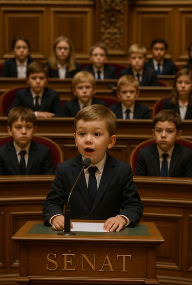 le Sénat, occupé par des jeunes pour la journée mondiale de la jeunesse.