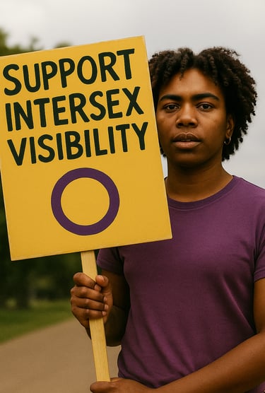 Manifestation pour la journée de la visibilité intersexe