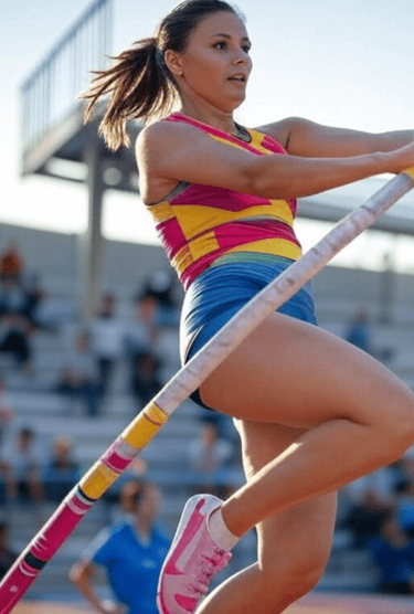Une Athlète de saut à la perche pour la journée internationale du sport féminin