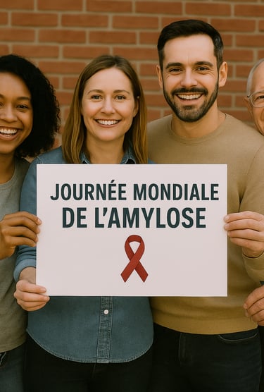 Photo de groupe pour la journée mondiale de l'amylose