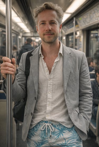 Journée sans pantalon dans le métro - Illustration Gauthier Leleu journée mondiale