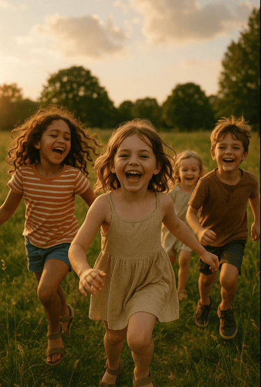 Des enfants s'amusent pour la journée mondiale contre le travail des enfants