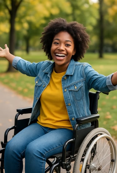 Photo d'une jeune femme en situation de handicap pour la journée mondiale du handicap