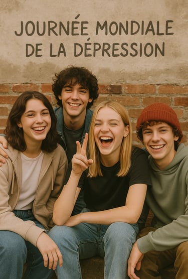 Photo de groupe pour la journée européenne de la dépression
