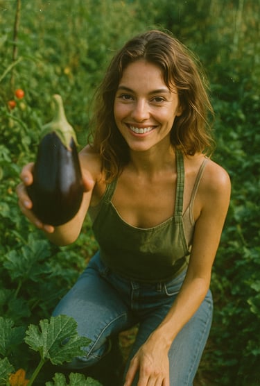 Cueillette dans le potager pour la Journée européenne des initiatives citoyennes de transition