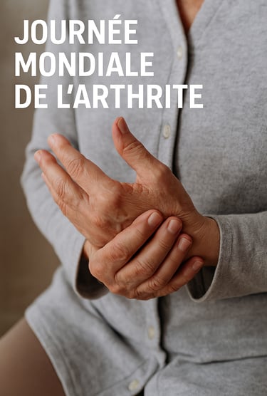 douleur articulaire, Illustration pour la journée mondiale de l'arthrite.