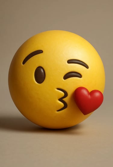 Emoji bisous en 3D pour Journée mondiale