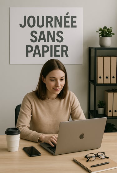 Photo Illustration journée mondiale sans papier