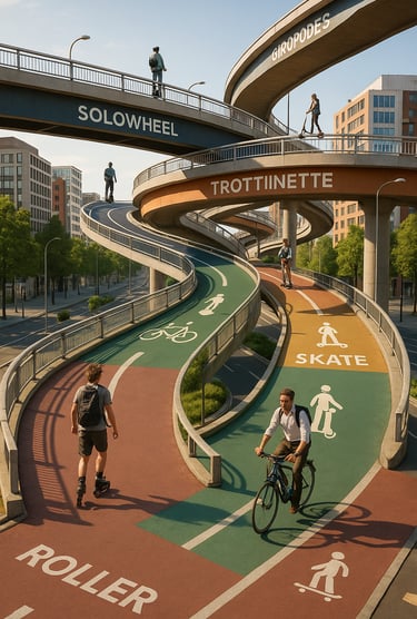 Pistes cyclables pour tous les usages - Semaine européenne pour la mobilité.