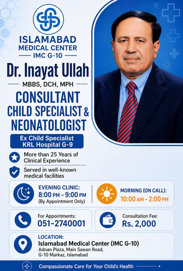 Dr. Inayat Ullah child specialist and neonatologist in Islamabad IMC G-10 Markaz