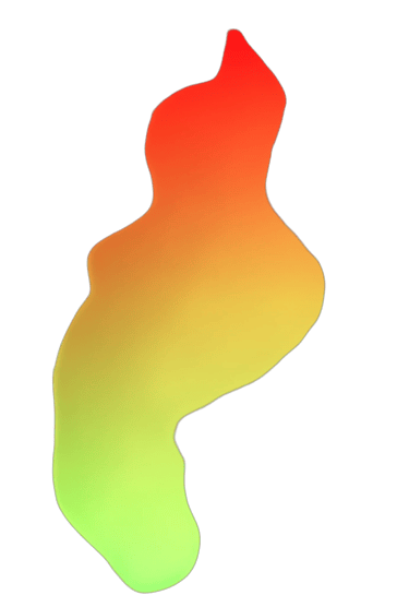 red to green gradient cloud decor