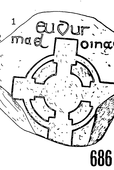 Clonmacnois Runestone 686 - Barony of Garrycastle, County of Offally, Ireland  