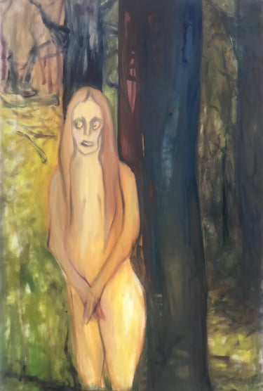 figurative oil painting by Lina Mikuzyte