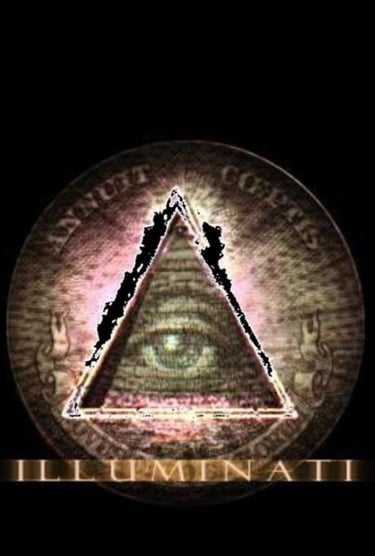 Quem são os ILLUMINATI? Imagem da Piramide com olho que tudo vê (aquele da nota de dollar) dentro 