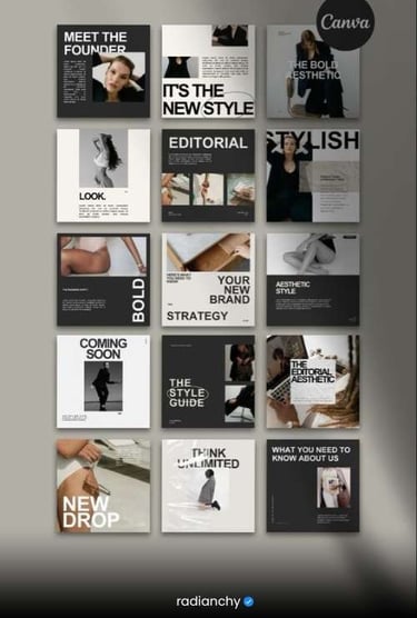 a bunch of social media posts about the new brand
