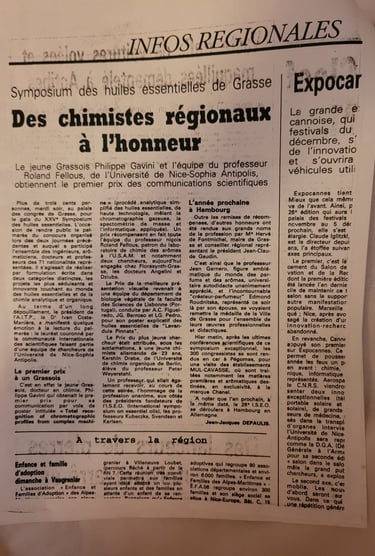 Projet sauvegarder olf'active pour la mémoire de la science des odeurs