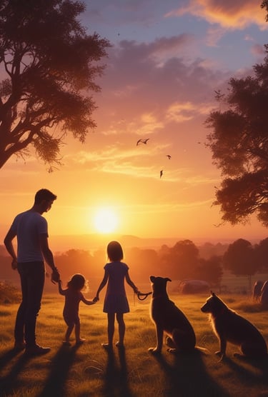 group of people standing in front of cake with candles