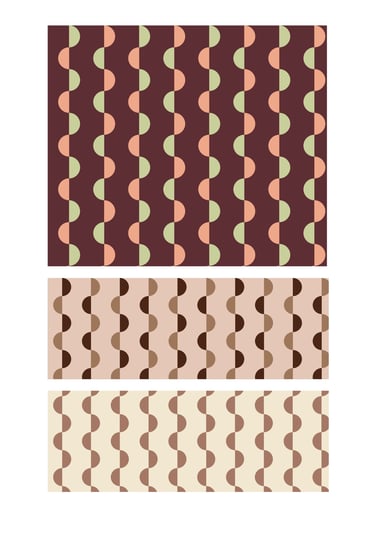 Semi circles in vertical stripes in neutral warm tones for wallpaper, fabric and home decor