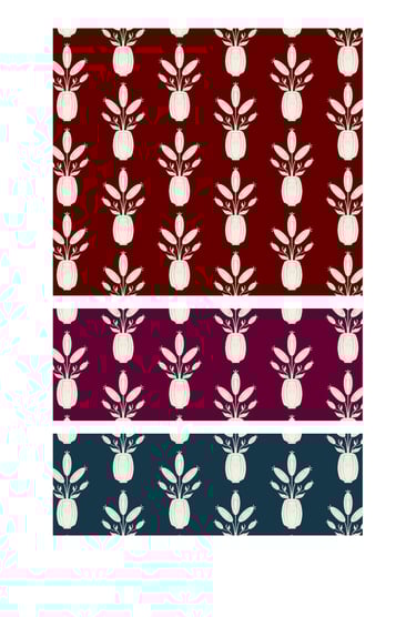 Potted plants seamless surface patterns for wallpaper, fabric and home decor.