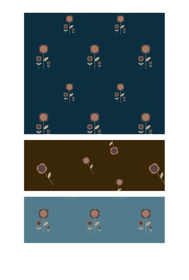 Preppy retro flowers seamless surface patterns for wallpaper, fabric and home decor.