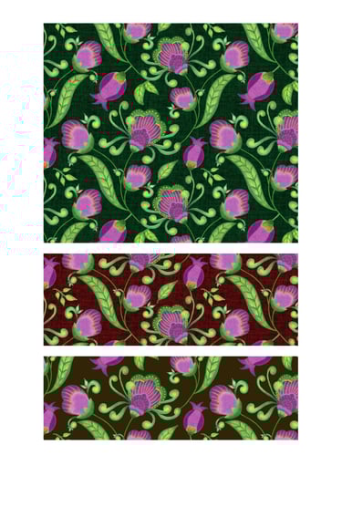 Heirloom grand millennial floral seamless surface patterns for wallpaper, fabric and home decor.
