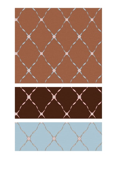 Rococo ribbons and frills seamless surface patterns for wallpaper, fabric and home decor.