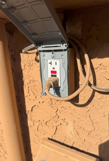 Exterior GFCI Outlet in weather proof box