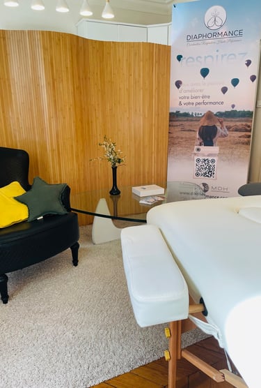 Chanteur et athlète pratiquant des exercices respiratoires pour bien-être et performance