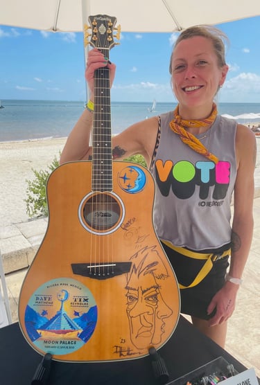 Dave Matthews Autographed Acoustic-Electric Guitar with Hand-Drawn Artwork