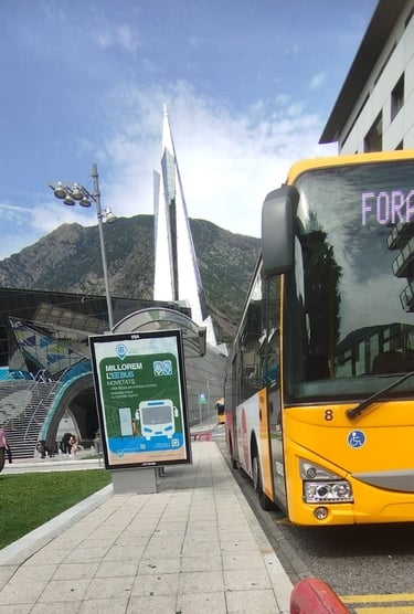 Parada de bus Andorra, L1, Caldea