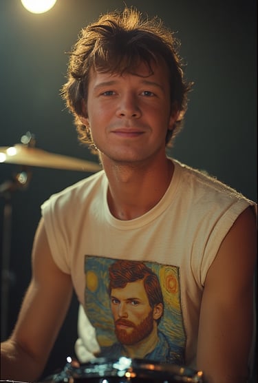 Ian Pond; Van Gogh in Blue concert; Madrid, 1980