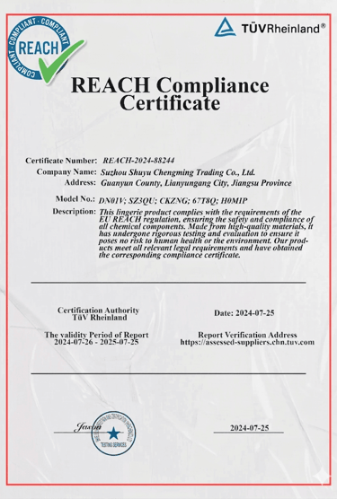REACH Compliance Certificate