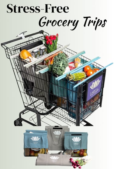 Lotus Reusable Shopping Bags Trolley Cart Bags