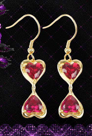 Eternal Love Knot earrings with flowers