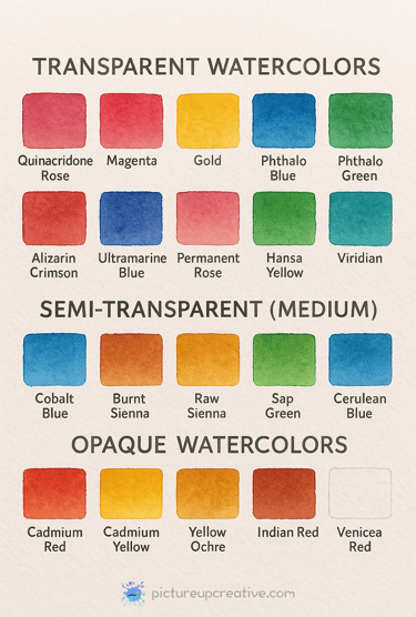 transparent watercolour chart