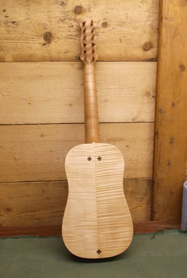 Figured maple back