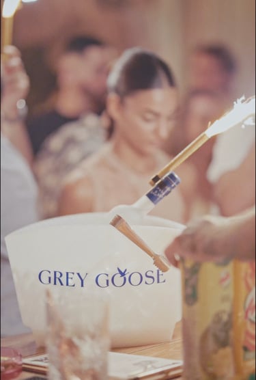Bottle of grey goose at a private event