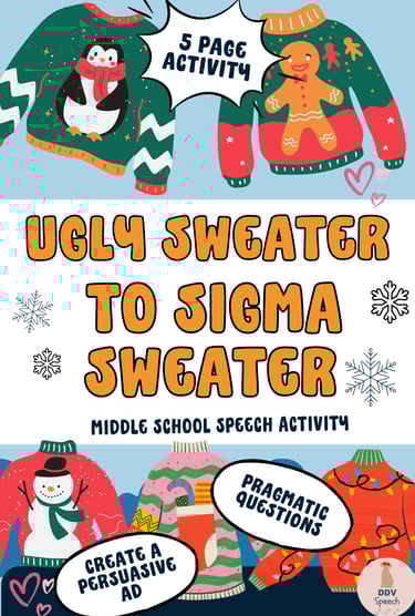 middle school speech therapy activity