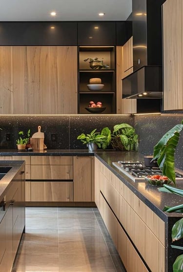 Mutfak tasarımı uygulamasıyla yenilenmiş iç mekân